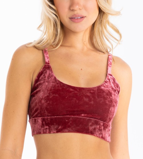 Women's Red Velvet Bralette | Sumptuously Soft Micromodal | Moisture Wicking Breathable
