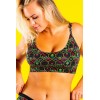 Women's Western Floral Pattern Bralette | Tank Tops Printed Padded Crop | Moisture Wicking Breathable