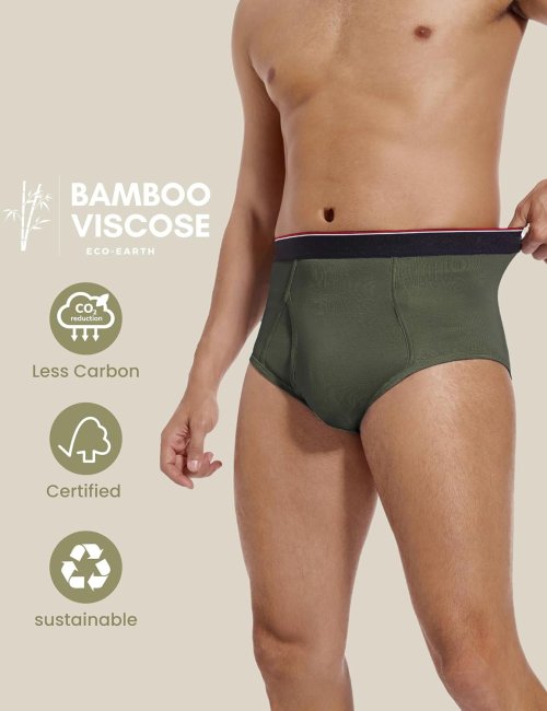 Men's Briefs Underwear Viscose from Bamboo | Moisture Wicking Tagless | 4-Way Stretch | Sustainable