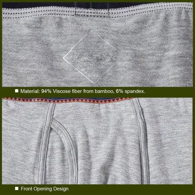 Men's Underwear Bamboo Viscose Boxer Briefs | Moisture Wicking | U-Pouch | Elastic Waistband