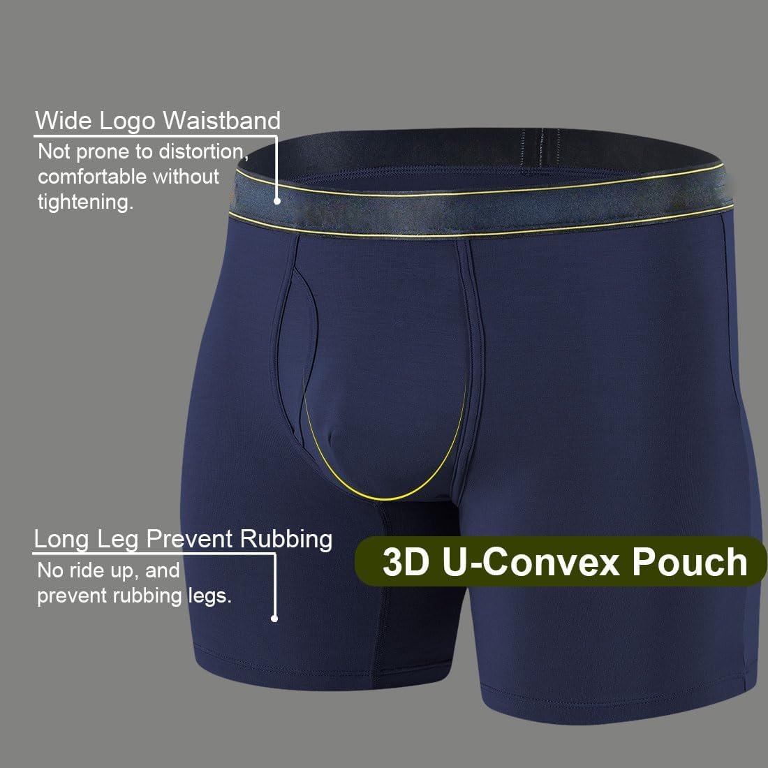 Mens Bamboo Boxers Comfortable Boxer Briefs