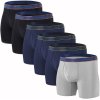 Men's Underwear Bamboo Viscose Boxer Briefs | Moisture Wicking | U-Pouch | Elastic Waistband
