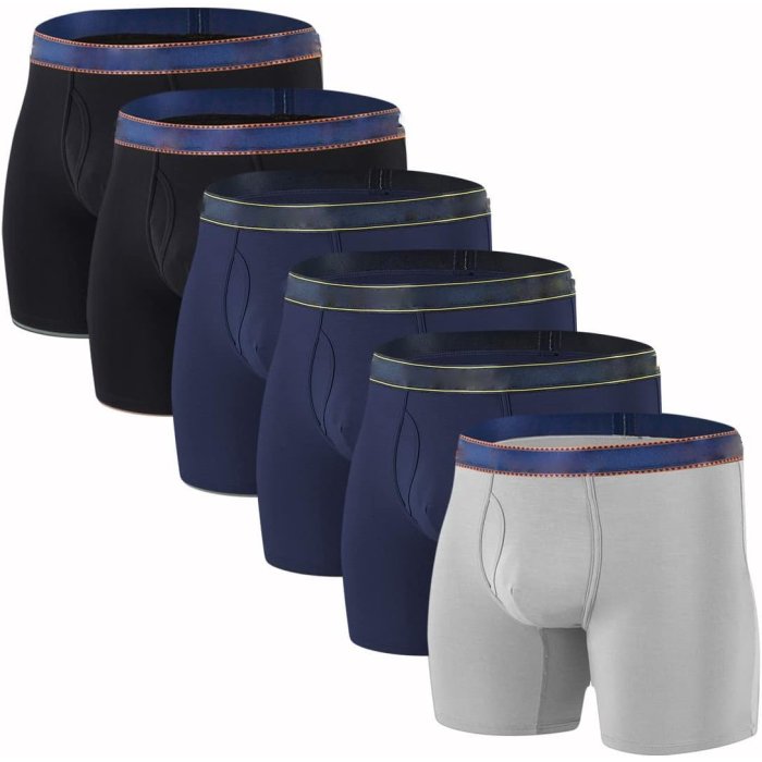 Men's Underwear Bamboo Viscose Boxer Briefs | Moisture Wicking | U-Pouch | Elastic Waistband