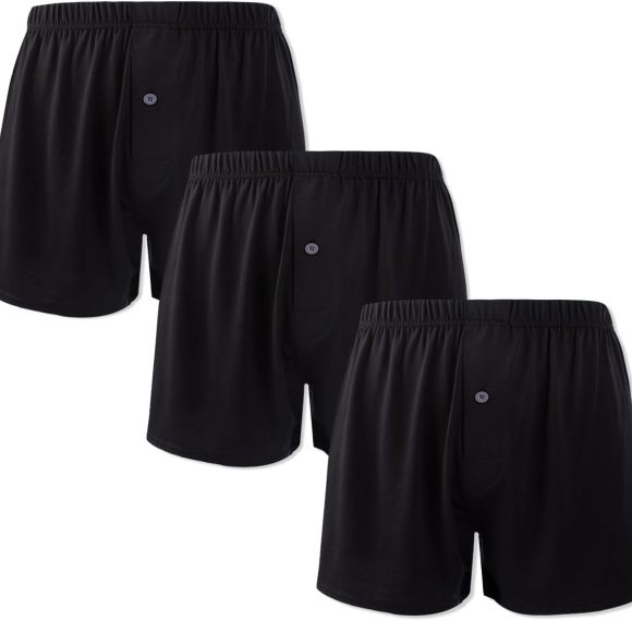 Men's Boxers Briefs Short | Soft Comfortable Casual Breathable | Placket Design Elasticity Waistband
