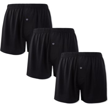 Men's Performance Boxer Briefs Short | Soft Comfortable Casual Breathable | Placket Design Elasticity Waistband