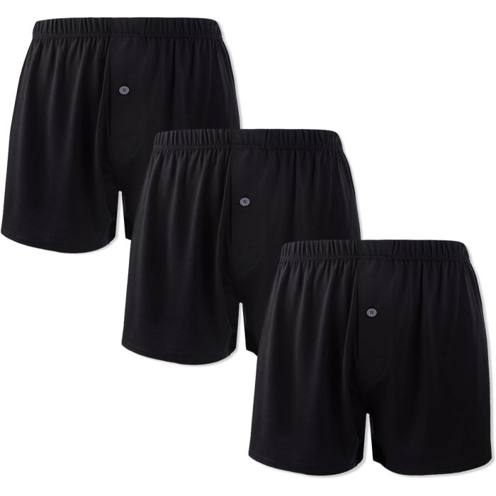 Men's Boxers Briefs Short | Soft Comfortable Casual Breathable | Placket Design Elasticity Waistband