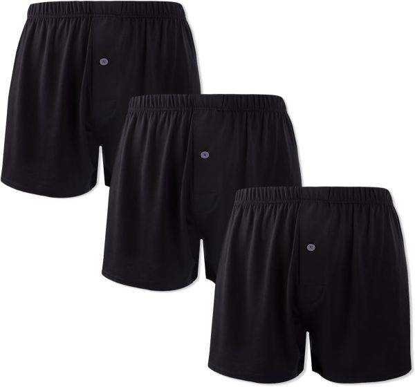 Men's Performance Boxer Briefs Short | Soft Comfortable Casual Breathable | Placket Design Elasticity Waistband