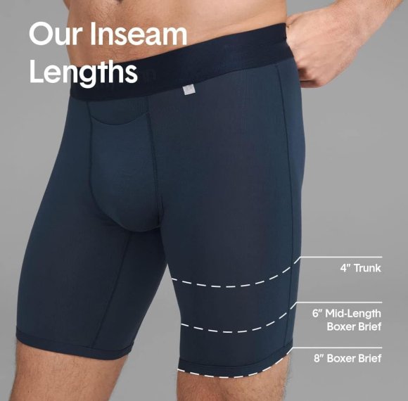 Men's Boxer Briefs Underwear | 6" Luxury Modal Fabric | Stay-Put Waistband