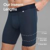 Men's Boxer Briefs Underwear | 6" Luxury Modal Fabric | Stay-Put Waistband