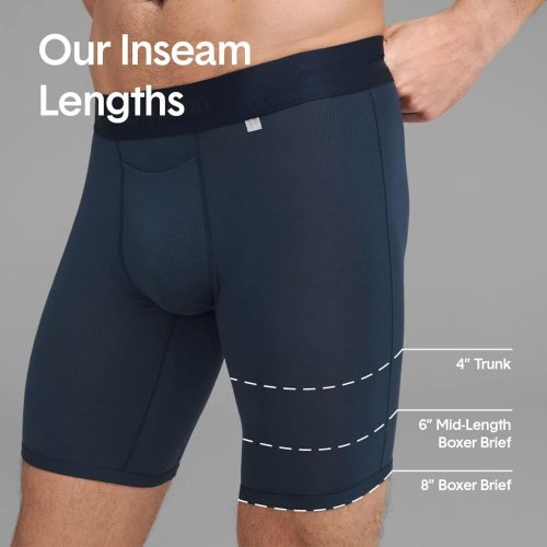 Men's Boxer Briefs Underwear | 6" Luxury Modal Fabric | Stay-Put Waistband
