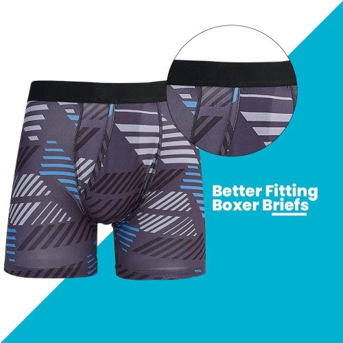 Men's Boxer Briefs | Anti-Scratch Safety Bag | No-Roll Waistband | Quick-Dry Moisture Wicking