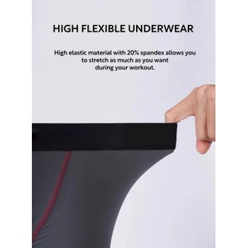 Men's Boxer Briefs | Quick Dry Athletic Boxer Briefs | Super Stretch Comfort | Tag Free Waistband