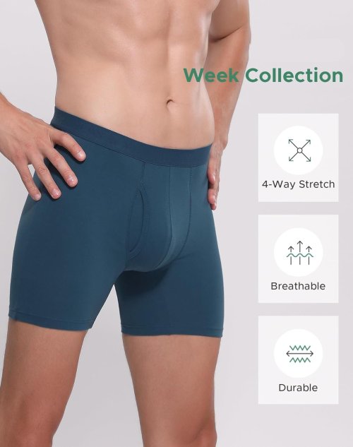 Men's Boxer Briefs Cotton Underwear | 4-Way Stretch | Strong Support Waistband