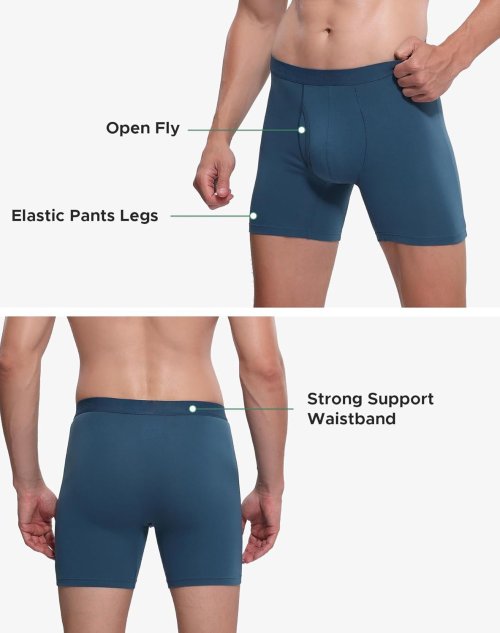 Men's Boxer Briefs Cotton Underwear | 4-Way Stretch | Strong Support Waistband