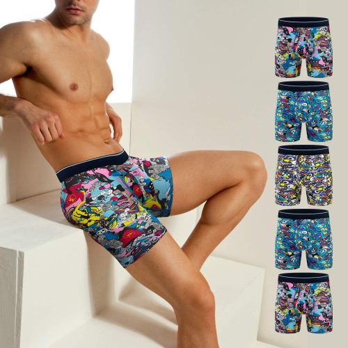 Men's Boxer Underwear Cotton | Comfy Breathable 6" Underwear | Tagless Wide Waistband