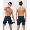 Men's Underwear Boxer Briefs | 8 Inch Long Leg | 3d U-Pouch Open Fly | Bamboo Rayon Breathable Underwear