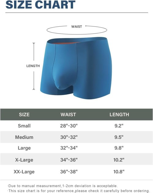 Men's Boxer Briefs | Breathable Dual Colors Seamless | Modal Mens Trunks Underwear