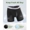 Men's Boxer Briefs Bamboo Rayon | Moisture-Wicking Underwear | 3D Pouch Support