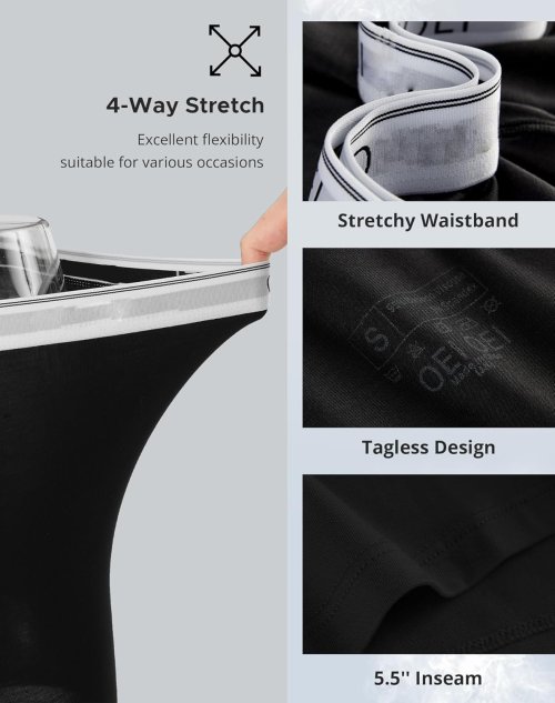 Men's Boxer Briefs Bamboo Rayon | Moisture-Wicking Underwear | 3D Pouch Support