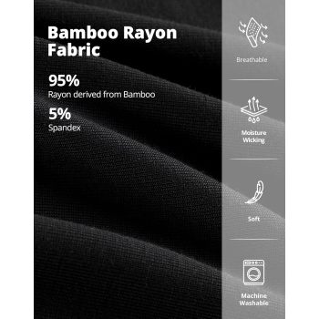Men's Boxer Briefs Bamboo Rayon | Moisture-Wicking Underwear | 3D Pouch Support