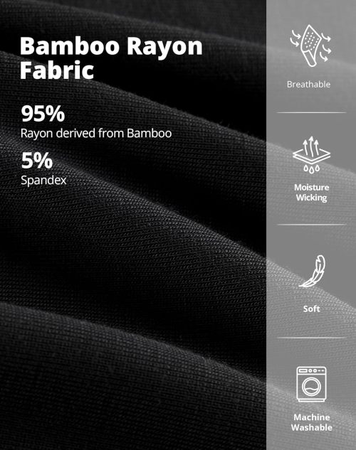 Men's Boxer Briefs Bamboo Rayon | Moisture-Wicking Underwear | 3D Pouch Support