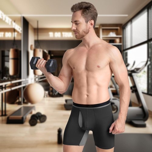 Mens Underwear Boxers | Bamboo Rayon Breathable Soft | Open Fly Pouch