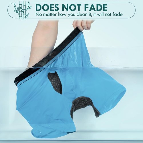 Mens Underwear Boxers | Bamboo Rayon Breathable Soft | Open Fly Pouch