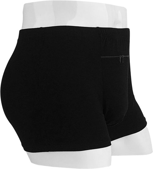 Pocket Underwear for Men | A Secret Hidden Zipper Pocket | Travel Men's Boxer Briefs