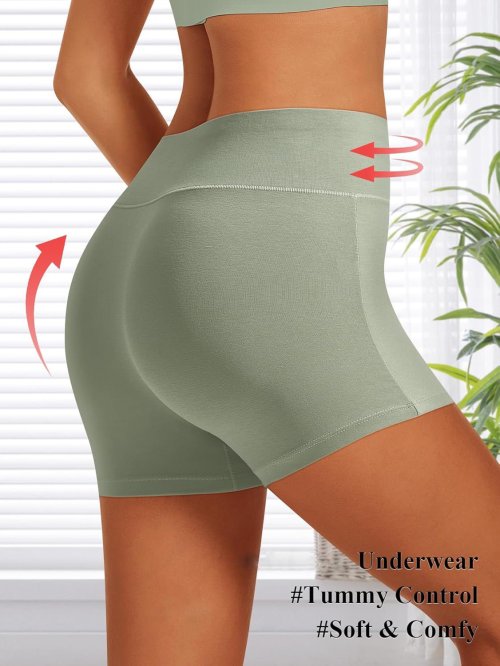 Boy Shorts Underwear for Women | High Waisted Panties | Women's Cotton Boxer Briefs | Full Coverage