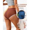 Womens Cotton Underwear Briefs | High Waisted Slight Tummy Control Panties | Soft Breathable Full Coverage Briefs