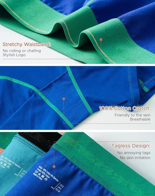 Women's 4" Inseam Boxers Briefs | Cotton Boyshorts Underwear | Ladies Panties | For Sports Workouts