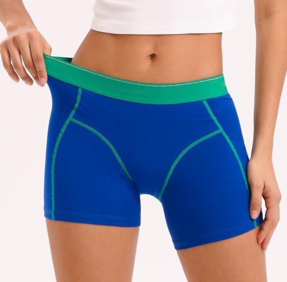 Women's 4" Inseam Boxers Briefs | Cotton Boyshorts Underwear | Ladies Panties | For Sports Workouts