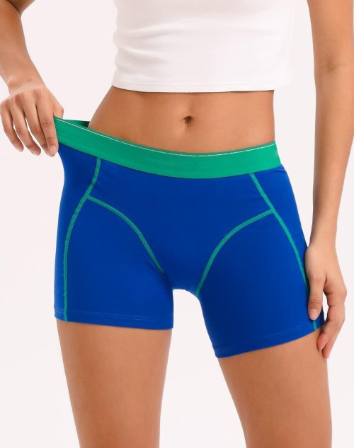 Women's 4" Inseam Boxers Briefs | Cotton Boyshorts Underwear | Ladies Panties | For Sports Workouts