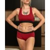 Women's Organic Cotton Soft Underwear Set | Boxer Briefs and Crop Top Racerback Bra Set | Panties In Gift Bag