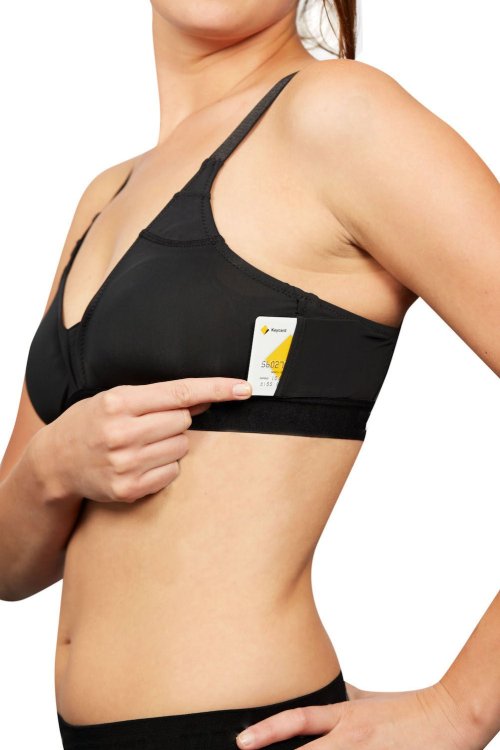 Women's Bra With Pockets | Ultra-Light Travel | Flat-Lock Seams | Removable Cup Pads