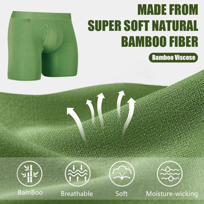 Factory Mens Underwear Boxer Briefs | Moisture-Wicking | 3d Pouch No Ride Up | Viscose From Bamboo Anti-Chafing