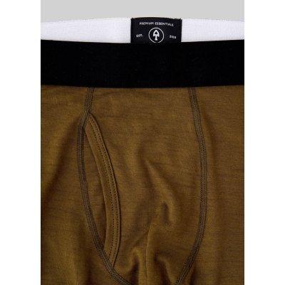 Men's Merino Boxer Brief | Two Layers Fabric | Front Pouch Adjacent Flatlock Seams | Temperature-Regulating