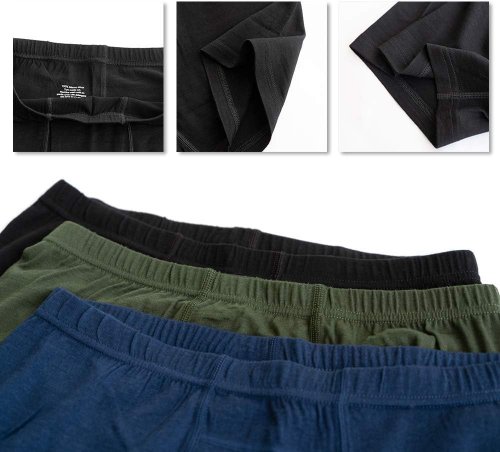 Men's Merino Wool Boxer Briefs | Hiking Running Workout | Temperature Regulation | Wicking Breathable Underwear