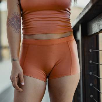 Women's Ridge Merino Wool Boy Short | 170 GSM Fabric Weight | No-Flip Waistband Construction