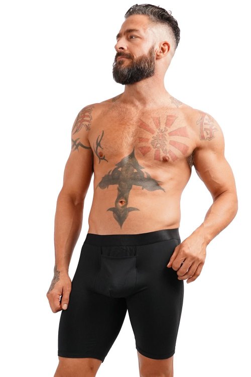 Men's 8" Sports Performance Boxer Brief | Dual Ball Pouch Athletic Fit | Underwear With Fly For Men
