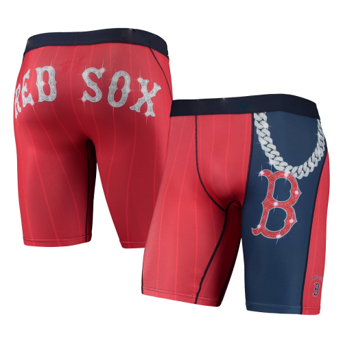 Men's Red Boston Red Sox Slugger Boxers | Plush-Soft Tagless Waistband | Printed Men's Underwear