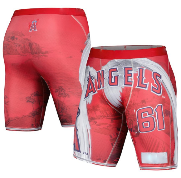 Boxer rouge Slugger des Red Sox de Boston pour homme | Ceinture douce et moelleuse sans étiquette | Sous-vêtement imprimé pour homme