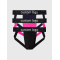 Mens Jockstrap Underwear Wide Belt Athletic Supporter | 3-Pack Intense Power Pride Logo | Men's Jockstrap Underwear