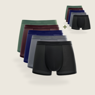 Custom Bamboo Boxers 5-Pack Multicolor | Ultimate Comfort | Mesh Cool Soft Men's Boxer Briefs