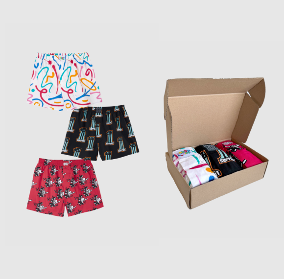 Men 3 Pack Boxershorts Push Box | Premium Comfort Underwear | Men's Boxer Briefs With Recyclable Packaging