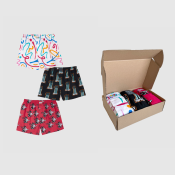 Men 3 Pack Boxershorts Push Box | Premium Comfort Underwear | Men's Boxer Briefs With Recyclable Packaging