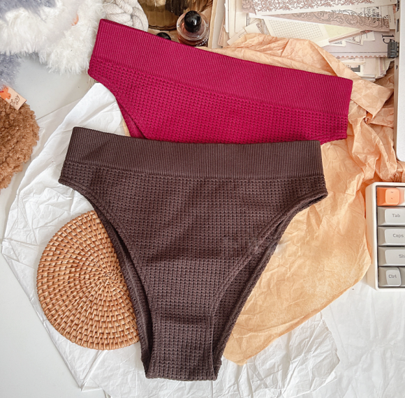 Women's Standard Meshed Up Briefs | Tropic Bikini Bottom | Low Rise Ribbed Seamless Breathable