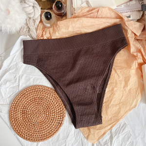 Women's Standard Meshed Up Briefs | Tropic Bikini Bottom | Low Rise Ribbed Seamless Breathable Thong