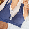 Yoga Ribbed Sports Bras For Women | V-Neck Wireless Bralettes | Support Comfort Plunge Padded