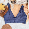 Yoga Ribbed Sports Bras For Women | V-Neck Wireless Bralettes | Support Comfort Plunge Padded